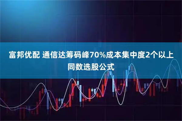 富邦优配 通信达筹码峰70%成本集中度2个以上同数选股公式